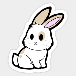 Cream Spotted Bunny Sticker